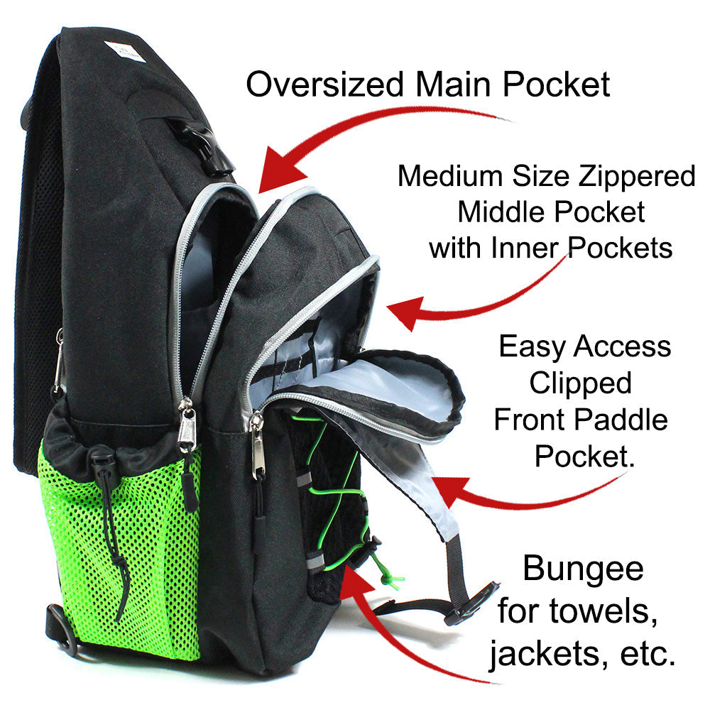 Pickle Monsters Pickleball Bag - Crossbody Sling Bag - Featuring Mr. Dill